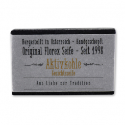 Spezialseife kaltgerührt 100g transparentes Papier, Aktivkohle 