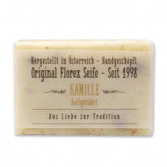 Cold-stirred soap 100g in Cello with transparent paper, chamomile 