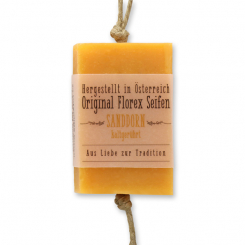 Cold-stirred soap 90g hanging, with transparent paper, Sea buckthorn 