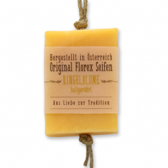 Cold-stirred soap 90g hanging, with transparent paper, Marigold 