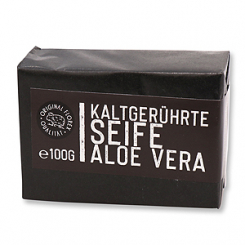 Cold-stirred soap 100g "Black Edition" black, Aloe vera 