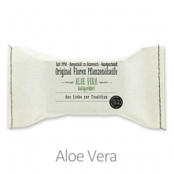 Kaltgerührte Seife 100g im genähten Papierbeutel, Aloe Vera 