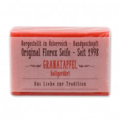 Cold-stirred soap 100g in Cello with transparent paper, Pomegranate 