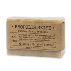 Cold-stirred plant soap 100g in a cellophane "Pure Soaps", Propolis 