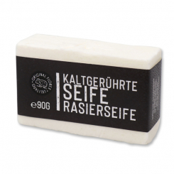 Kaltgerührte Spezialseife 90g "Black Edition", Rasierseife 