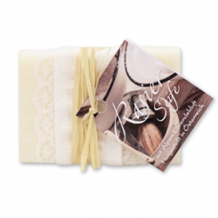 Spezialseife kaltgerührt 90g liegend Dekoband, Rasierseife 