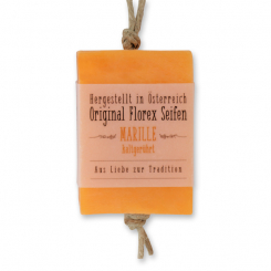 Cold-stirred soap 90g hanging, with transparent paper, Apricot 