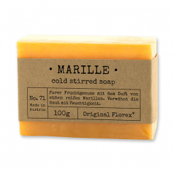 Cold-stirred soap 100g packed in cello "Pure Soaps", Apricot 