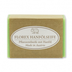 Cold-stirred plant oil soap 100g with a brown paper, Hemp oil 