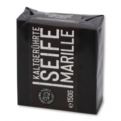 Cold-stirred soap 100g "Black Edition" black, Apricot 