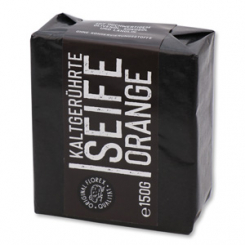 Cold-stirred soap 100g "Black Edition" black, Orange 