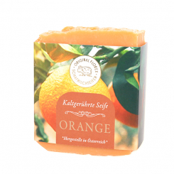 Schafmilchseife kaltgerührt 150g "Goldene Momente", Orange 