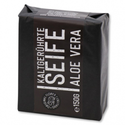 Cold-stirred soap 100g "Black Edition" black, Aloe vera 