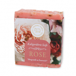 Schafmilchseife kaltgerührt 150g "Goldene Momente", Wildrose 