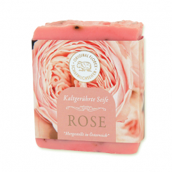 Schafmilchseife kaltgerührt 150g "Goldene Momente", Wildrose 