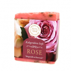 Schafmilchseife kaltgerührt 150g "Goldene Momente", Wildrose 