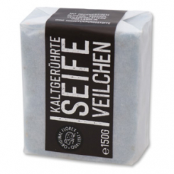 Cold-stirred soap 100g "Black Edition" white, Viola 