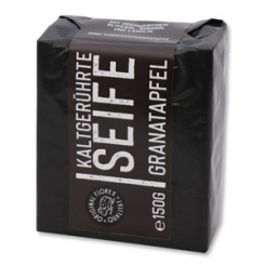 Cold-stirred soap 100g "Black Edition" black, Pomegranate 