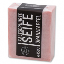 Cold-stirred soap 100g "Black Edition" white, Pomegranate 