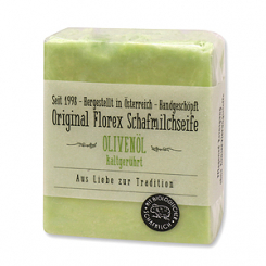 Cold-stirred sheepmilk soap 150g in cello wrapped with transparent paper, Olive oil 
