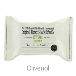 Kaltgerührte Seife 150g im genähten Papierbeutel, Olivenöl 