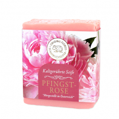 Schafmilchseife kaltgerührt 150g "Goldene Momente", Pfingstrose 
