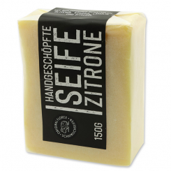 Cold-stirred soap 100g "Black Edition" white, Lemon 