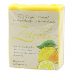 Kaltgerührte Schafmilchseife 150g klassisch verpackt, Zitrone 