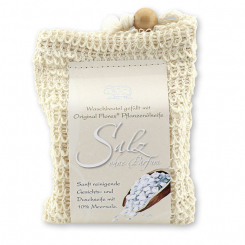 Kaltgerührte Spezialseife 150g klassisch im Waschbeutel, Salzseife ohne Parfum 