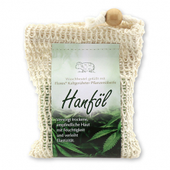 Special cold-stirred soap 150g modern packed in a soap holder, Hemp oil 