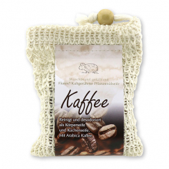 Special cold-stirred soap 150g modern packed in a soap holder, Coffee 