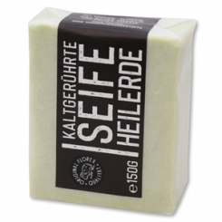 Cold-stirred soap 100g "Black Edition" white, Healing clay 