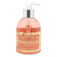 Flüssigseife 250ml im Spender, "Handmade Paper" Pfingstrose 