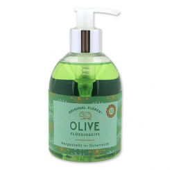 Liquid sheep milk soap 250ml in a dispenser, "Handmade Paper" Olive 