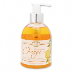 Liquid sheep milk soap 250ml in a dispenser classic, Orange 