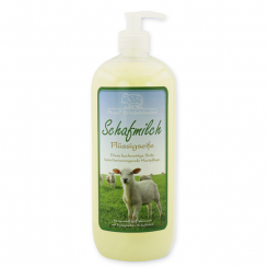 Liquid sheep milk soap refill 1L in the bottle, Classic 