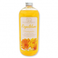 Flüssigseife mit biologischer Schafmilch Nachfüller 1l in der Flasche, Ringelblume 
