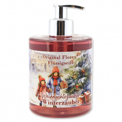 Liquid sheep milk soap 500ml in a dispenser "Christmas magic motif 13", Winter Magic 