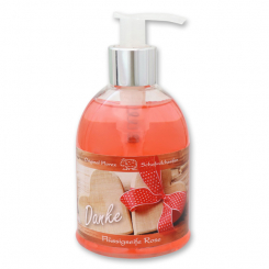 Liquid sheep milk soap 250ml in a dispenser "Danke", Rose 