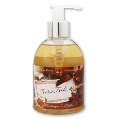 Flüssigseife mit Schafmilch 250ml im Spender "Frohes Fest", Quitte 