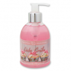 Flüssigseife mit Schafmilch 250ml im Spender "Liebe Grüße", Pfingstrose 