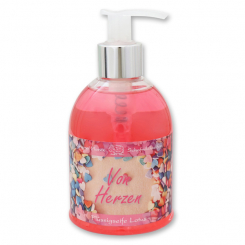 Liquid sheep milk soap 250ml in a dispenser "Von Herzen", Lotus 