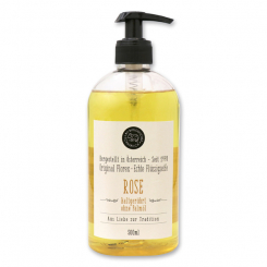 Echte flüssige Pflanzenölseife mit Schafmilch 500ml, Rose 