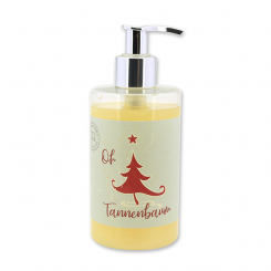 Liquid sheep milk soap 250ml in a dispenser with label "Colorful Holidays motif 4", Christmas rose 