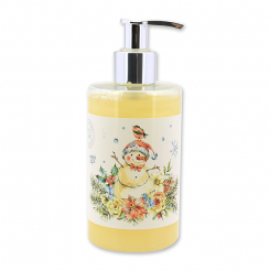 Liquid sheep milk soap 250ml in a dispenser with label "Colorful Holidays motif 5", Christmas rose 