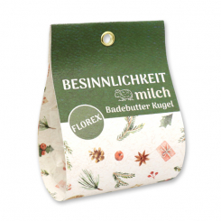 Bath butter ball with sheep milk 50g in a bag "Besinnlichkeit", Verbena 
