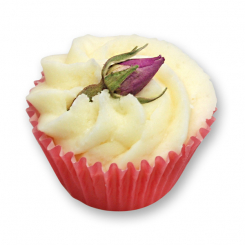 Bath butter cupcake with sheep milk 45g, Rosebud/Rose 