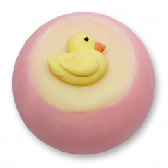 Bath butter ball with sheep milk 50g, Sugar Duck/Strawberry 