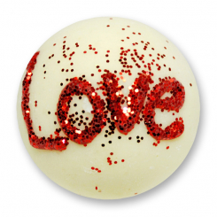 Badebutter-Kugel mit Schafmilch 50g, Love/Limette-Grüner Tee 