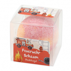 Bath ball with sheep milk 125g in a box "Feuerwehr Schaum", Berry dream 